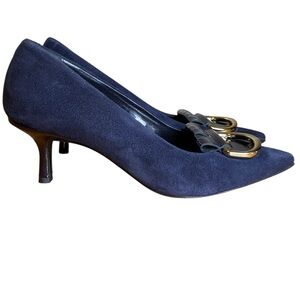 Napoleoni Vintage Suede Black Italian Pump Womens Size EU 39 or US 8.5